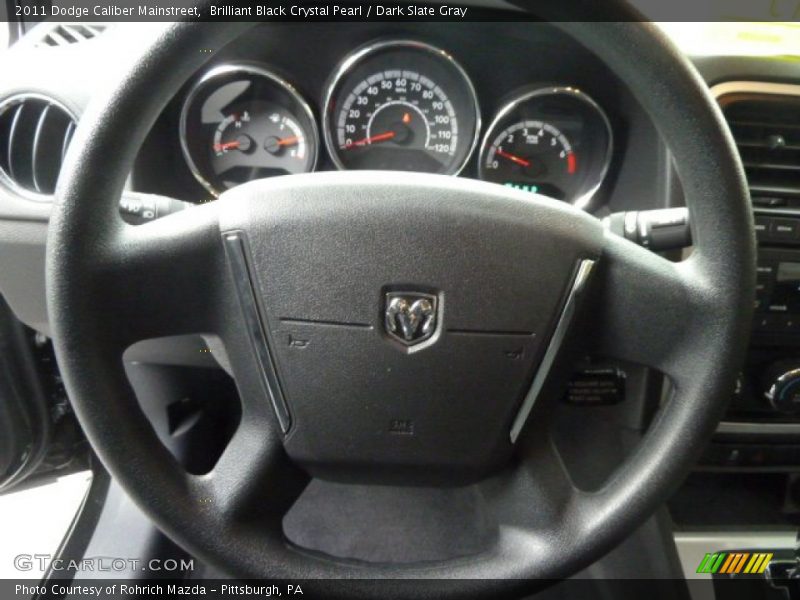 Brilliant Black Crystal Pearl / Dark Slate Gray 2011 Dodge Caliber Mainstreet