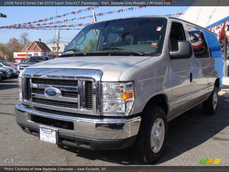 Dark Shadow Grey Metallic / Medium Flint 2008 Ford E Series Van E350 Super Duty XLT Passenger
