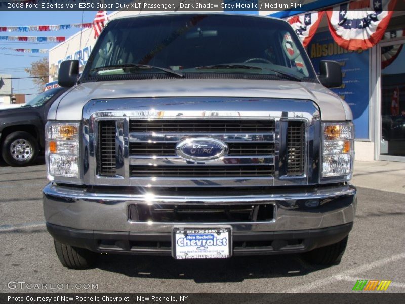 Dark Shadow Grey Metallic / Medium Flint 2008 Ford E Series Van E350 Super Duty XLT Passenger