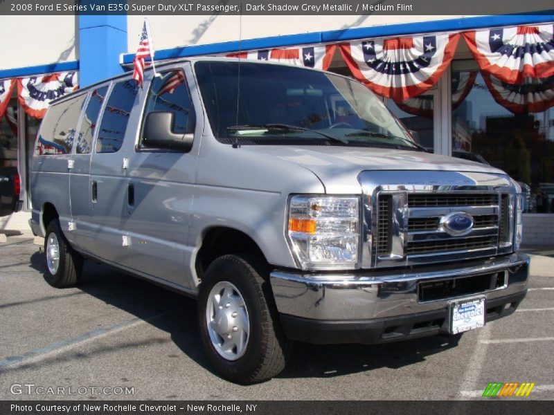 Dark Shadow Grey Metallic / Medium Flint 2008 Ford E Series Van E350 Super Duty XLT Passenger