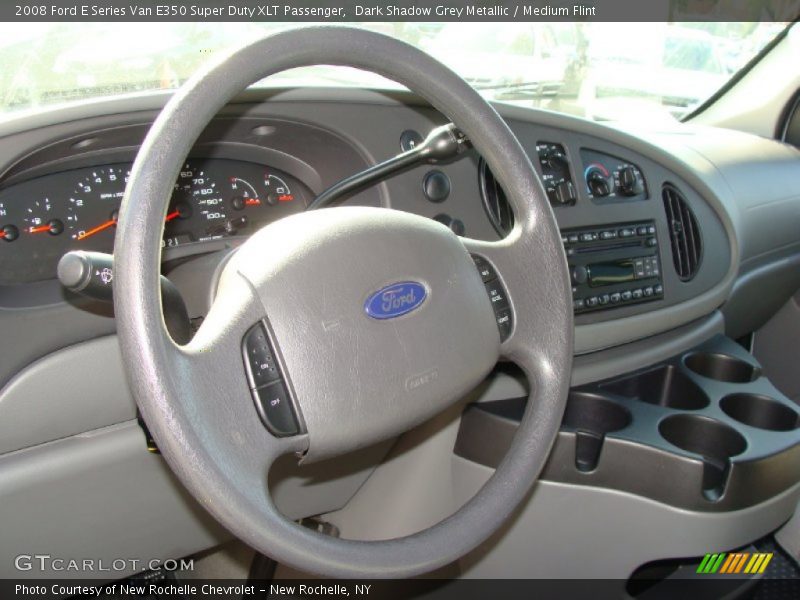 Dark Shadow Grey Metallic / Medium Flint 2008 Ford E Series Van E350 Super Duty XLT Passenger