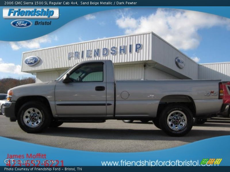 Sand Beige Metallic / Dark Pewter 2006 GMC Sierra 1500 SL Regular Cab 4x4