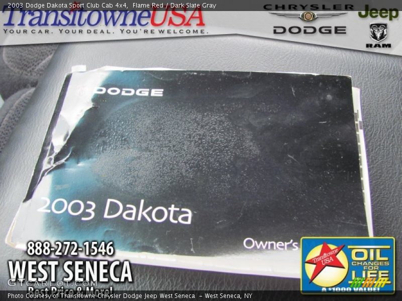 Flame Red / Dark Slate Gray 2003 Dodge Dakota Sport Club Cab 4x4