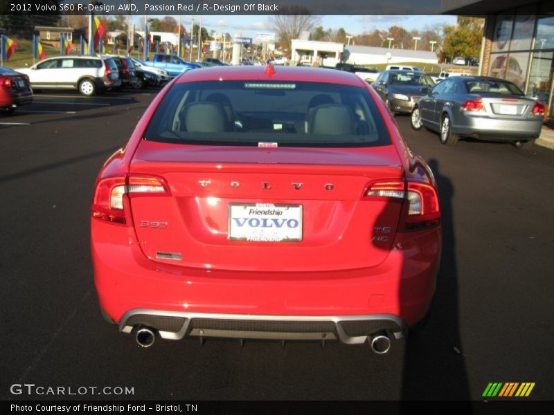 Passion Red / R-Design Off Black 2012 Volvo S60 R-Design AWD