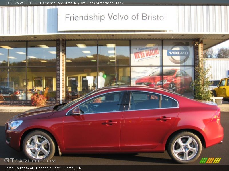 Flamenco Red Metallic / Off Black/Anthracite Black 2012 Volvo S60 T5