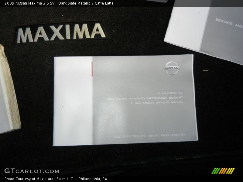 Dark Slate Metallic / Caffe Latte 2009 Nissan Maxima 3.5 SV