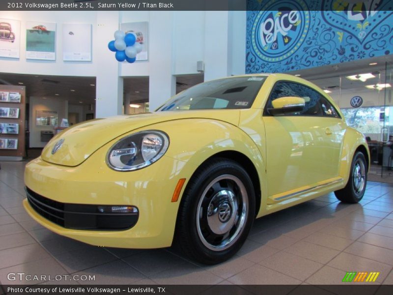 Saturn Yellow / Titan Black 2012 Volkswagen Beetle 2.5L