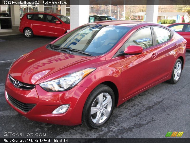 Red Allure / Beige 2012 Hyundai Elantra GLS