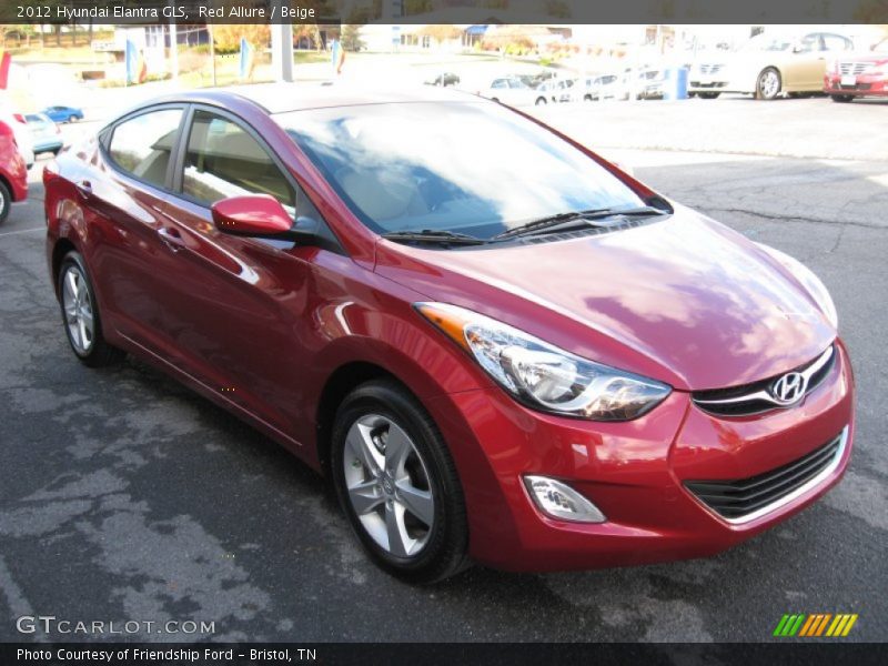 Red Allure / Beige 2012 Hyundai Elantra GLS