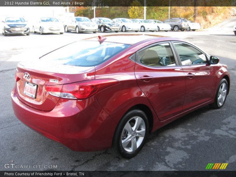 Red Allure / Beige 2012 Hyundai Elantra GLS