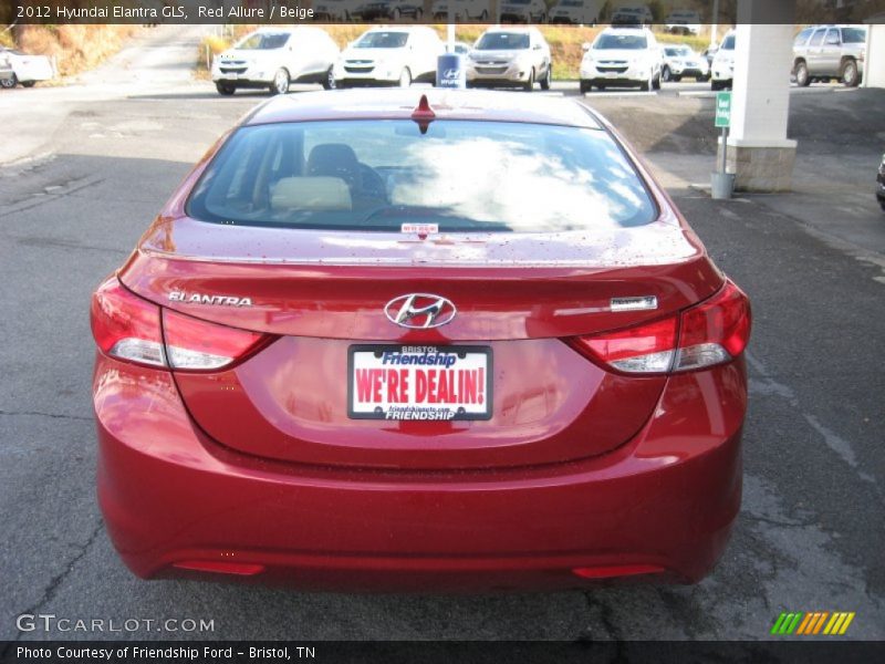 Red Allure / Beige 2012 Hyundai Elantra GLS