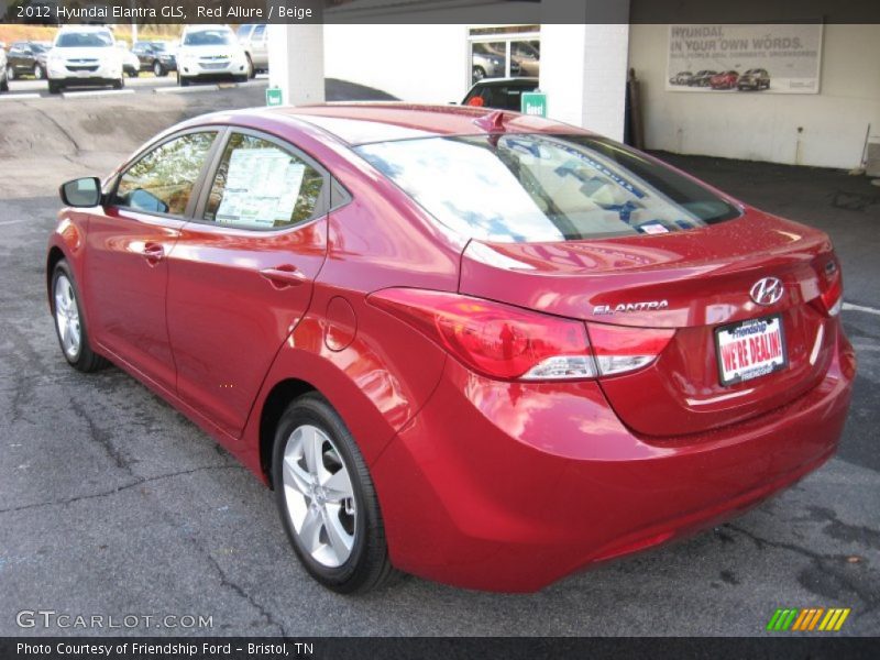 Red Allure / Beige 2012 Hyundai Elantra GLS