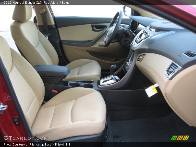 Red Allure / Beige 2012 Hyundai Elantra GLS
