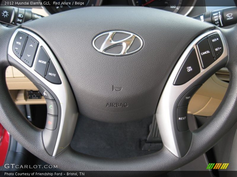 Red Allure / Beige 2012 Hyundai Elantra GLS
