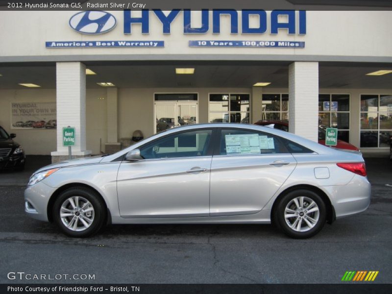 Radiant Silver / Gray 2012 Hyundai Sonata GLS