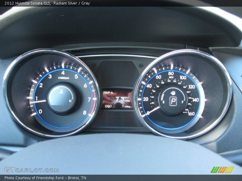 Radiant Silver / Gray 2012 Hyundai Sonata GLS