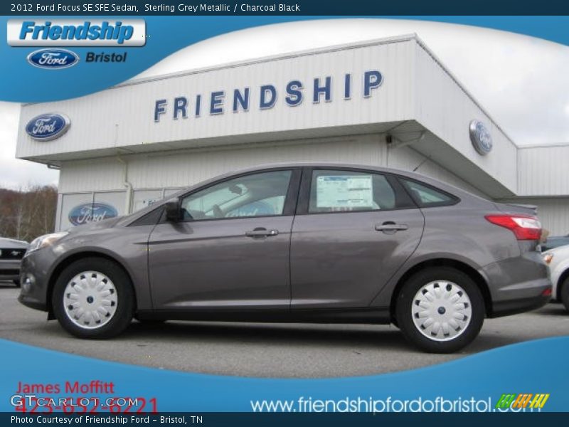 Sterling Grey Metallic / Charcoal Black 2012 Ford Focus SE SFE Sedan