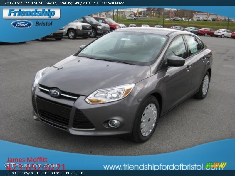 Sterling Grey Metallic / Charcoal Black 2012 Ford Focus SE SFE Sedan
