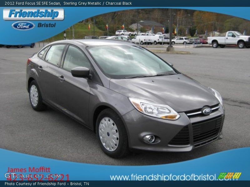 Sterling Grey Metallic / Charcoal Black 2012 Ford Focus SE SFE Sedan