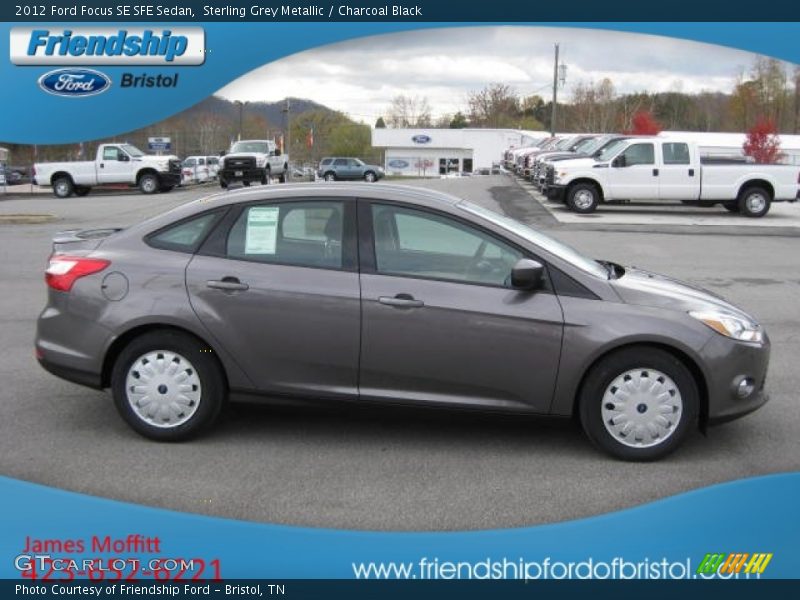 Sterling Grey Metallic / Charcoal Black 2012 Ford Focus SE SFE Sedan
