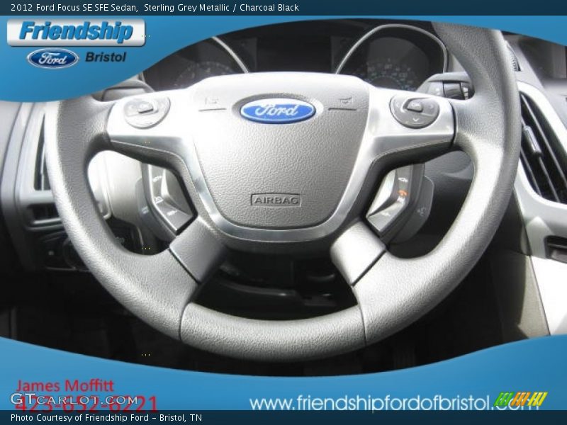 Sterling Grey Metallic / Charcoal Black 2012 Ford Focus SE SFE Sedan