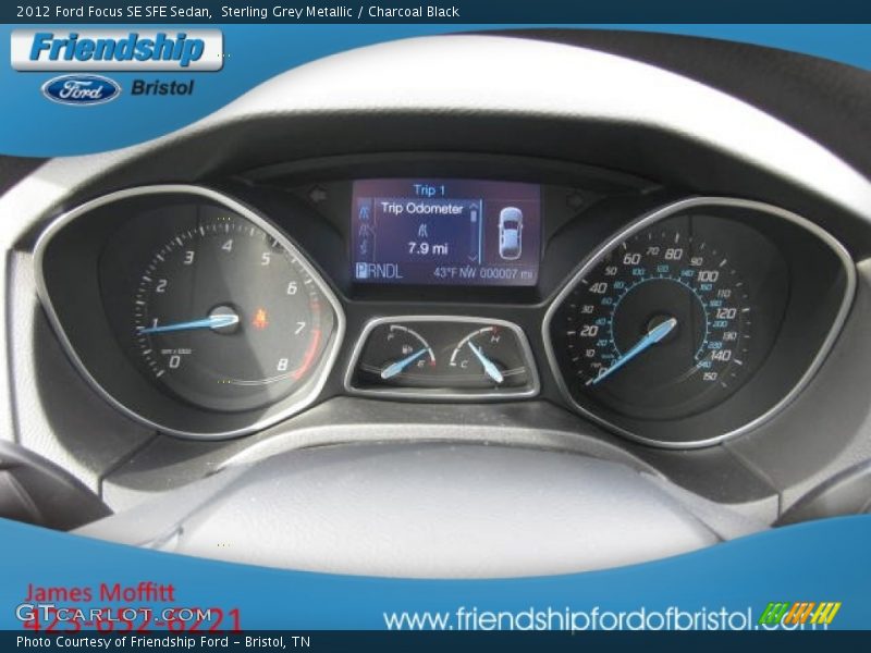 Sterling Grey Metallic / Charcoal Black 2012 Ford Focus SE SFE Sedan