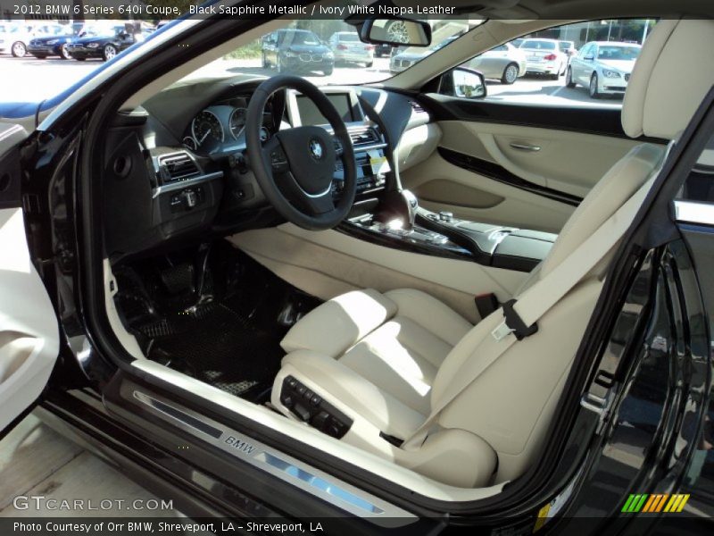  2012 6 Series 640i Coupe Ivory White Nappa Leather Interior