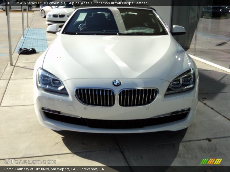 Alpine White / Cinnamon Brown Nappa Leather 2012 BMW 6 Series 650i Convertible