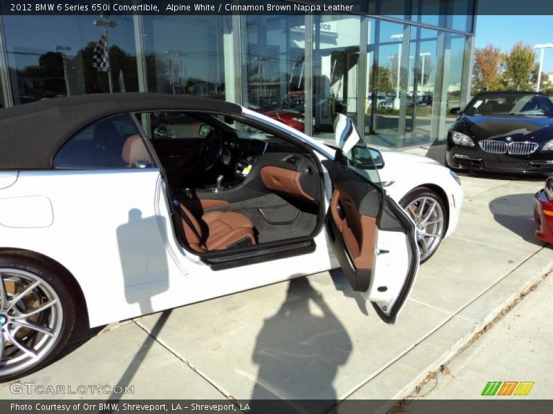 Alpine White / Cinnamon Brown Nappa Leather 2012 BMW 6 Series 650i Convertible