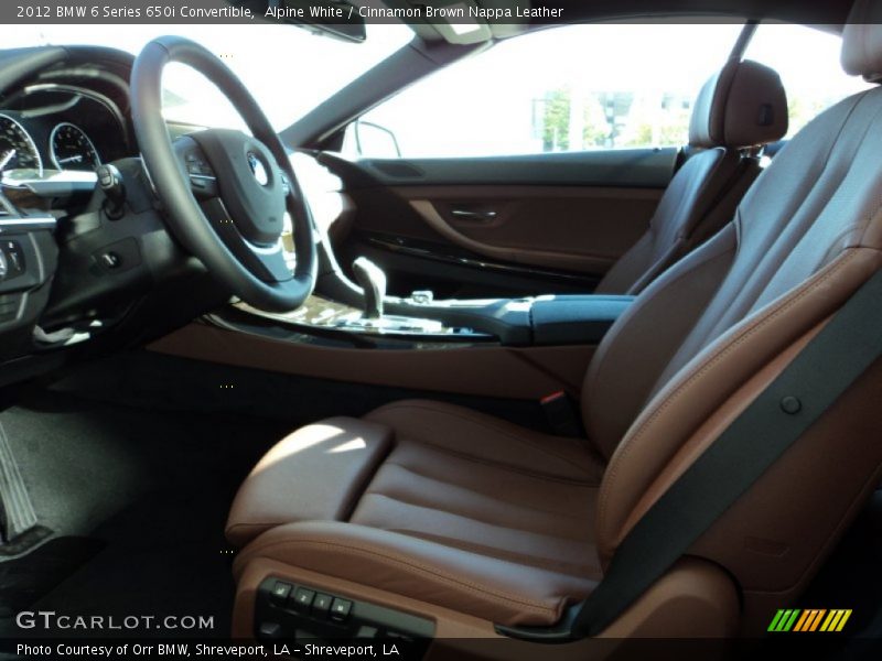 Alpine White / Cinnamon Brown Nappa Leather 2012 BMW 6 Series 650i Convertible