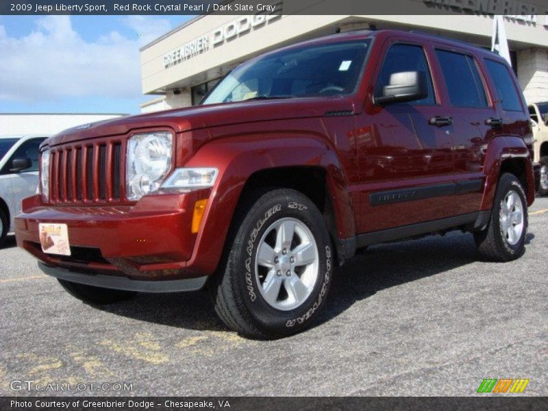 Red Rock Crystal Pearl / Dark Slate Gray 2009 Jeep Liberty Sport