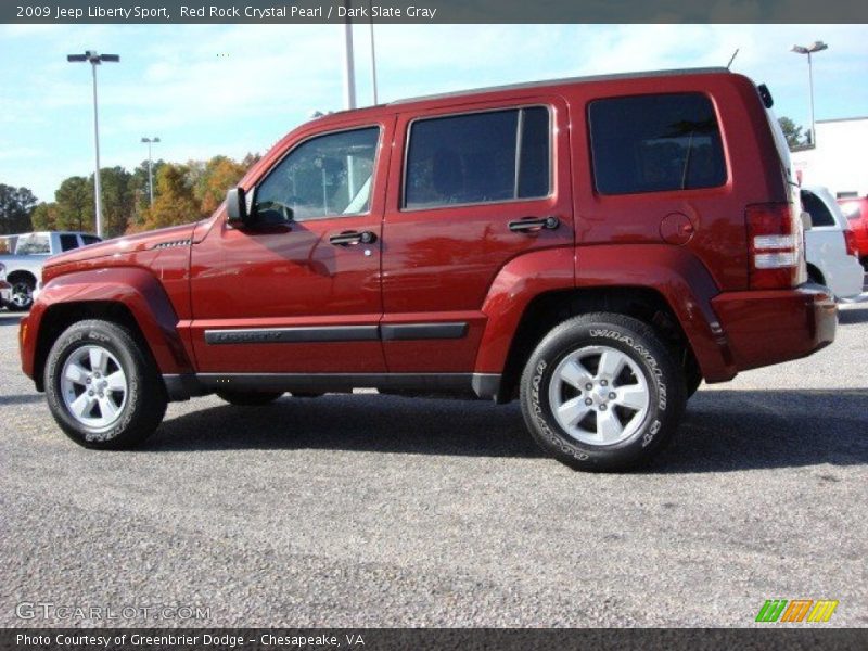 Red Rock Crystal Pearl / Dark Slate Gray 2009 Jeep Liberty Sport