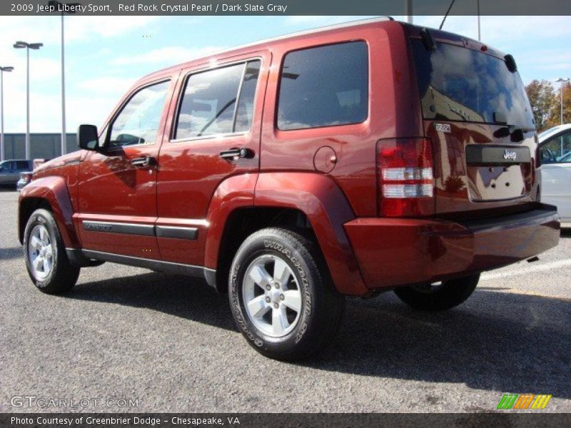 Red Rock Crystal Pearl / Dark Slate Gray 2009 Jeep Liberty Sport
