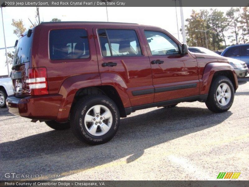 Red Rock Crystal Pearl / Dark Slate Gray 2009 Jeep Liberty Sport