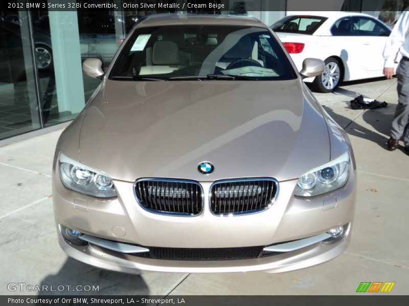 Orion Silver Metallic / Cream Beige 2012 BMW 3 Series 328i Convertible