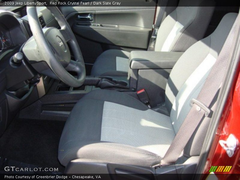 Red Rock Crystal Pearl / Dark Slate Gray 2009 Jeep Liberty Sport