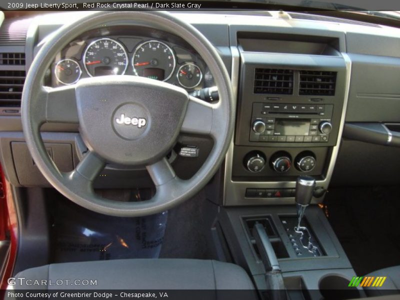 Red Rock Crystal Pearl / Dark Slate Gray 2009 Jeep Liberty Sport