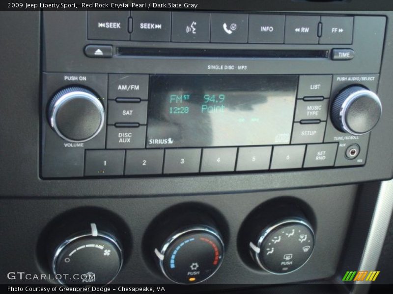 Red Rock Crystal Pearl / Dark Slate Gray 2009 Jeep Liberty Sport