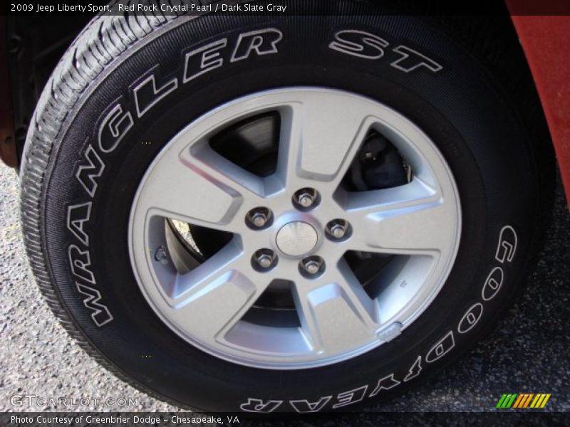 Red Rock Crystal Pearl / Dark Slate Gray 2009 Jeep Liberty Sport