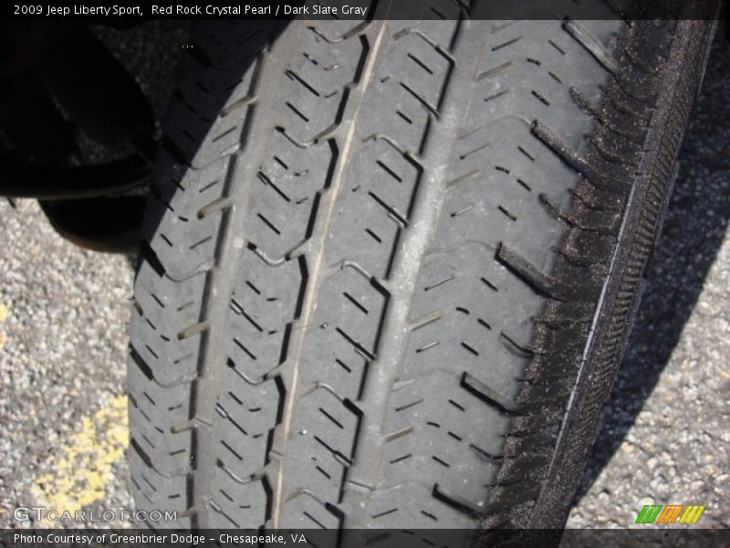 Red Rock Crystal Pearl / Dark Slate Gray 2009 Jeep Liberty Sport