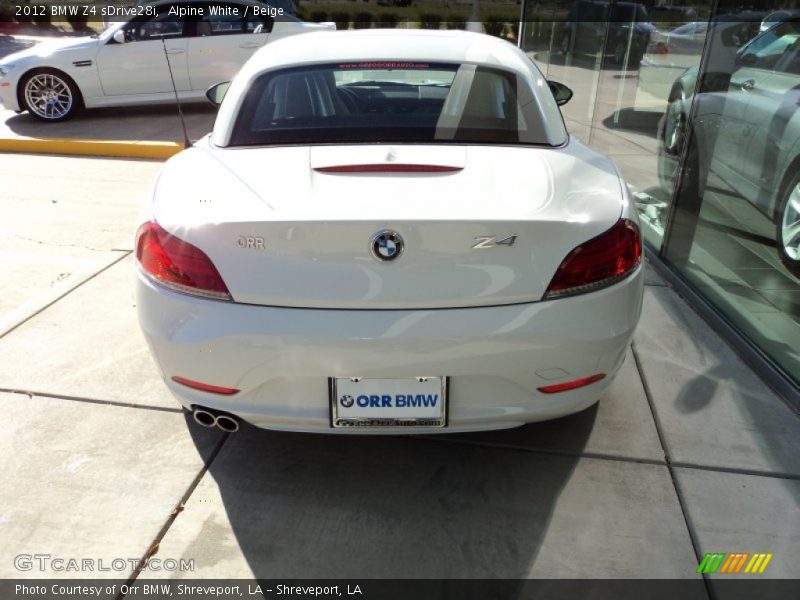 Alpine White / Beige 2012 BMW Z4 sDrive28i