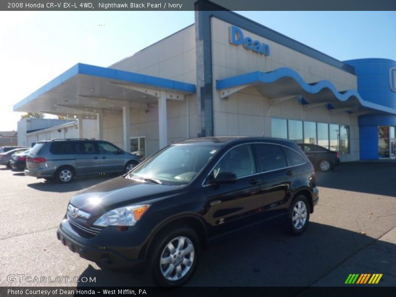 Nighthawk Black Pearl / Ivory 2008 Honda CR-V EX-L 4WD