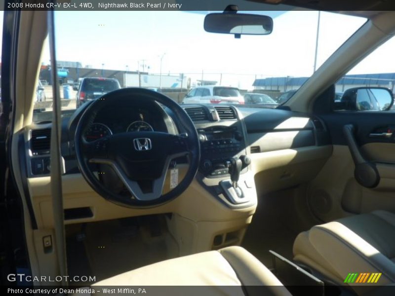 Nighthawk Black Pearl / Ivory 2008 Honda CR-V EX-L 4WD