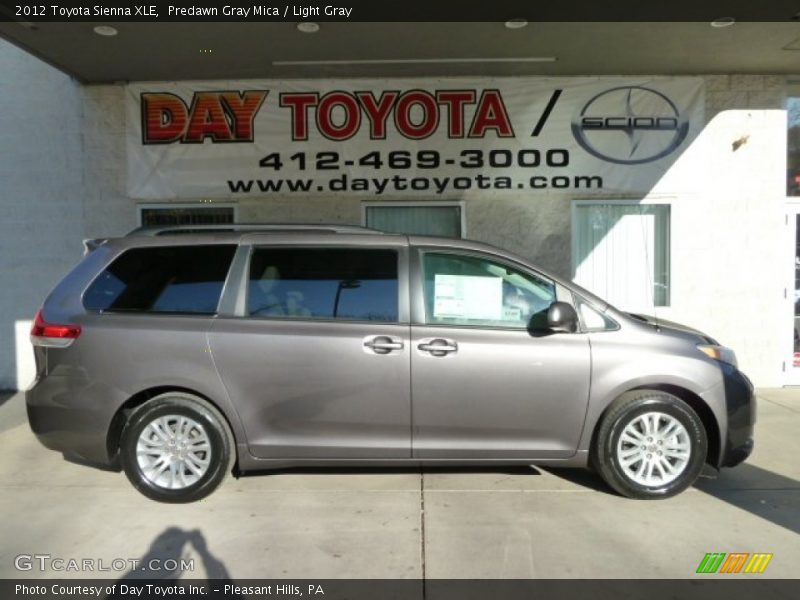 Predawn Gray Mica / Light Gray 2012 Toyota Sienna XLE