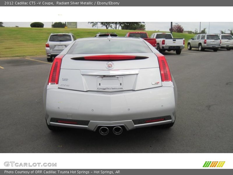 Radiant Silver Metallic / Ebony/Ebony 2012 Cadillac CTS -V Coupe