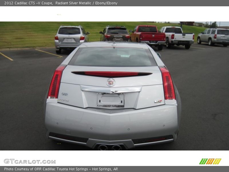 Radiant Silver Metallic / Ebony/Ebony 2012 Cadillac CTS -V Coupe