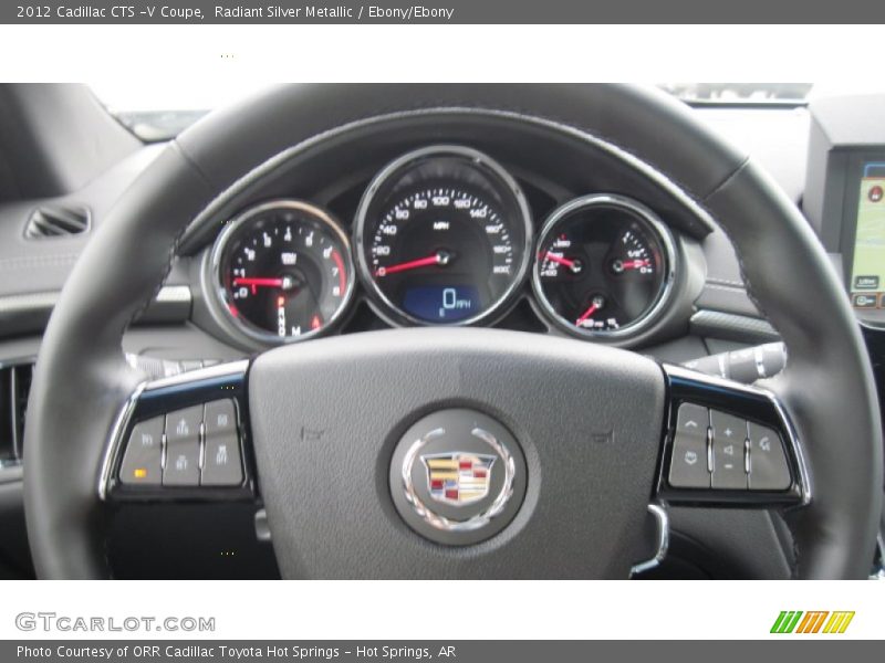Radiant Silver Metallic / Ebony/Ebony 2012 Cadillac CTS -V Coupe