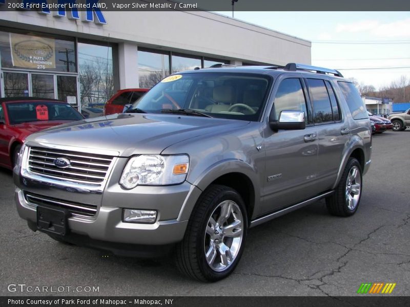 Vapor Silver Metallic / Camel 2008 Ford Explorer Limited AWD