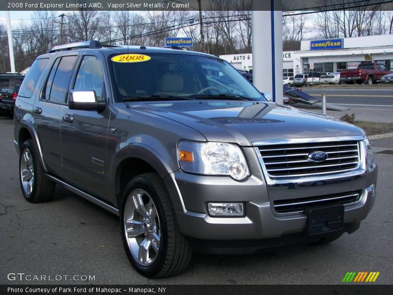 Vapor Silver Metallic / Camel 2008 Ford Explorer Limited AWD