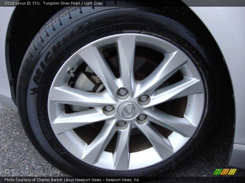 Tungsten Silver Pearl / Light Gray 2010 Lexus ES 350